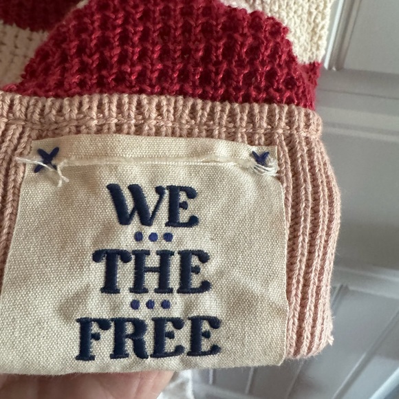 Free People Red and Cream Sweater - Picture 4 of 5